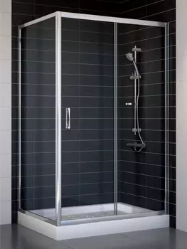Душевой уголок Vegas Glass ZP+ZPV 110*80 08 01 стекло прозрачное, 110x80