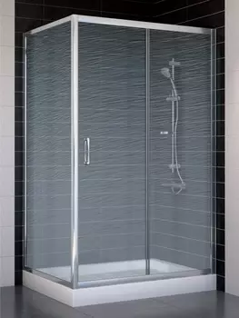 Душевой уголок Vegas Glass ZP+ZPV 110*80 08 02 стекло шиншилла, 110x80