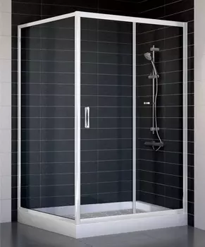 Душевой уголок Vegas Glass ZP+ZPV 120*100 01 01 стекло прозрачное, 120x100