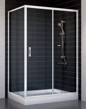 Душевой уголок Vegas Glass ZP+ZPV 120*80 01 01 стекло прозрачное, 120x80