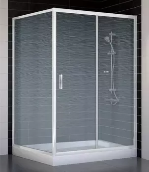 Душевой уголок Vegas Glass ZP+ZPV 130*100 01 02 стекло шиншилла, 130x100