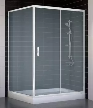 Душевой уголок Vegas Glass ZP+ZPV 130*100 01 10 стекло сатин, 130x100