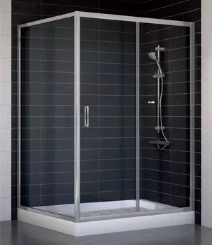 Душевой уголок Vegas Glass ZP+ZPV 130*100 07 01 стекло прозрачное, 130x100