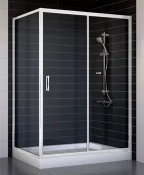 Душевой уголок Vegas Glass ZP+ZPV 130*80 01 01 стекло прозрачное, 130x80