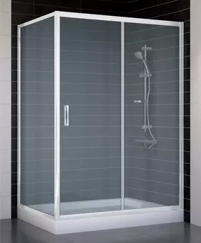 Душевой уголок Vegas Glass ZP+ZPV 130*80 01 10 стекло сатин, 130x80