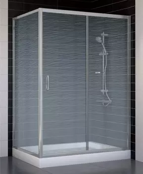 Душевой уголок Vegas Glass ZP+ZPV 130*80 07 02 стекло шиншилла, 130x80