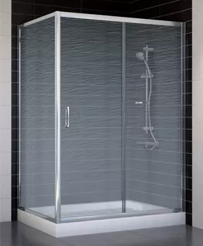 Душевой уголок Vegas Glass ZP+ZPV 130*80 08 02 стекло шиншилла, 130x80