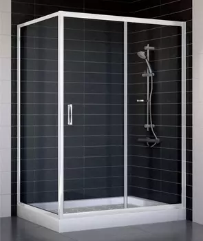 Душевой уголок Vegas Glass ZP+ZPV 130*90 01 01 стекло прозрачное, 130x90