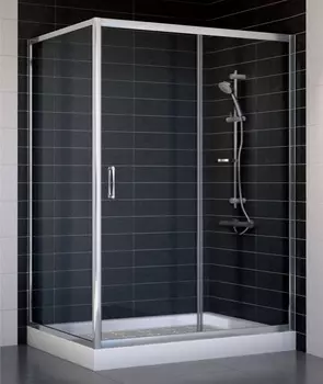 Душевой уголок Vegas Glass ZP+ZPV 130*90 08 01 стекло прозрачное, 130x90