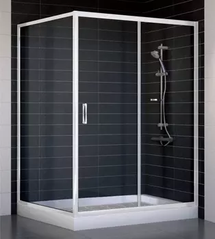 Душевой уголок Vegas Glass ZP+ZPV 140*100 01 01 стекло прозрачное, 140x100
