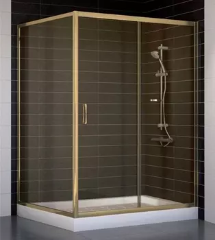 Душевой уголок Vegas Glass ZP+ZPV 140*100 05 05 стекло бронза, 140x100