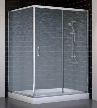 Душевой уголок Vegas Glass ZP+ZPV 140*100 08 02 стекло шиншилла, 140x100