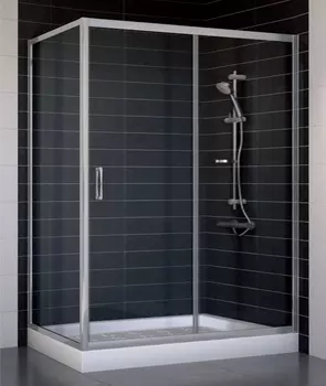 Душевой уголок Vegas Glass ZP+ZPV 140*70 07 01 стекло прозрачное, 140x70