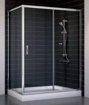 Душевой уголок Vegas Glass ZP+ZPV 140*70 08 01 стекло прозрачное, 140x70