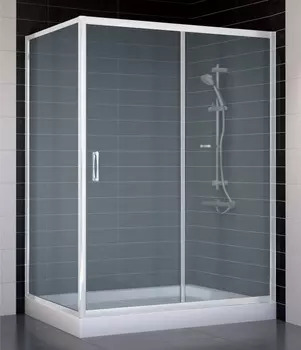 Душевой уголок Vegas Glass ZP+ZPV 140*80 01 10 стекло сатин, 140x80