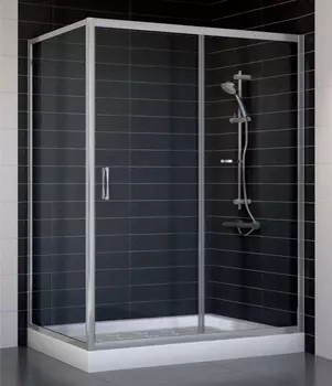 Душевой уголок Vegas Glass ZP+ZPV 140*80 07 01 стекло прозрачное, 140x80