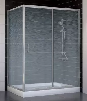 Душевой уголок Vegas Glass ZP+ZPV 140*80 07 02 стекло шиншилла, 140x80