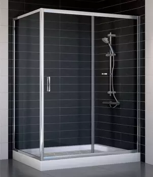 Душевой уголок Vegas Glass ZP+ZPV 140*80 08 01 стекло прозрачное, 140x80