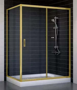 Душевой уголок Vegas Glass ZP+ZPV 140*80 09 01 стекло прозрачное, 140x80