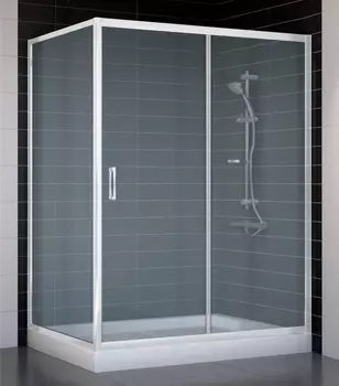 Душевой уголок Vegas Glass ZP+ZPV 140*90 01 10 стекло сатин, 140x90
