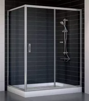 Душевой уголок Vegas Glass ZP+ZPV 140*90 07 01 стекло прозрачное, 140x90