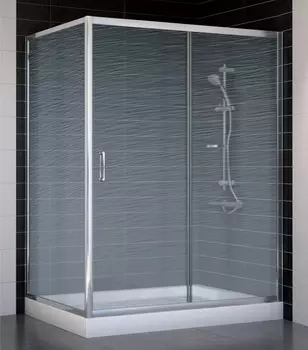 Душевой уголок Vegas Glass ZP+ZPV 140*90 08 02 стекло шиншилла, 140x90