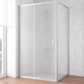 Душевой уголок Vegas Glass ZP+ZPV NOVO 140*90 07 10 профиль матовый хром, стекло сатин