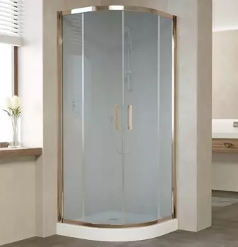 Душевой уголок Vegas Glass ZS 0080 05 10 профиль бронза, стекло сатин ZS 80 05 10