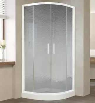 Душевой уголок Vegas Glass ZS 0090 01 02 профиль белый, стекло шиншилла ZS 90 01 02