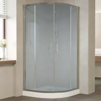 Душевой уголок Vegas Glass ZS 110 07 10 профиль матовый хром, стекло сатин