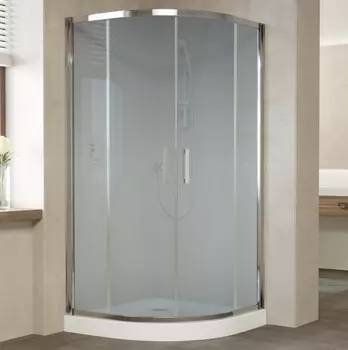 Душевой уголок Vegas Glass ZS 110 08 10 профиль глянцевый хром, стекло сатин
