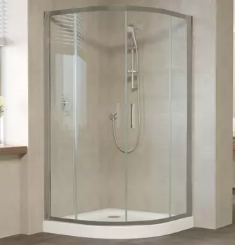 Душевой уголок Vegas Glass ZS 120 07 01 профиль матовый хром, стекло прозрачное