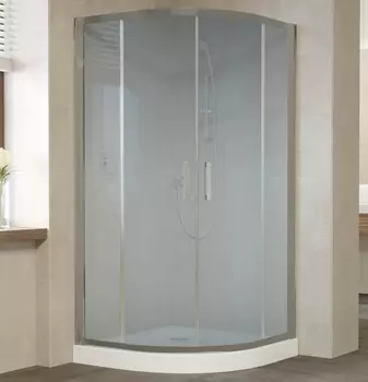 Душевой уголок Vegas Glass ZS 120 07 10 профиль матовый хром, стекло сатин