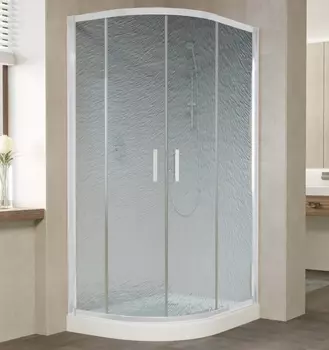 Душевой уголок Vegas Glass ZS-F 100*80 01 02 профиль белый, стекло шиншилла