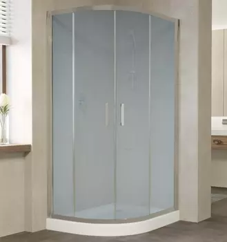 Душевой уголок Vegas Glass ZS-F 100*80 07 10 профиль матовый хром, стекло сатин