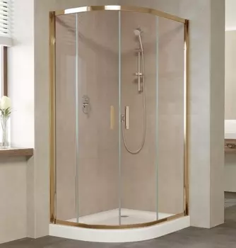 Душевой уголок Vegas Glass ZS-F 100*90 05 05 профиль бронза, стекло бронза