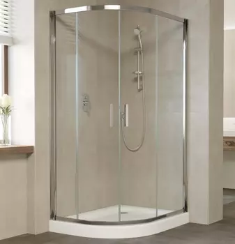 Душевой уголок Vegas Glass ZS-F 100*90 08 01 профиль глянцевый хром, стекло прозрачное