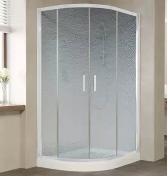 Душевой уголок Vegas Glass ZS-F 110*100 01 02 профиль белый, стекло шиншилла