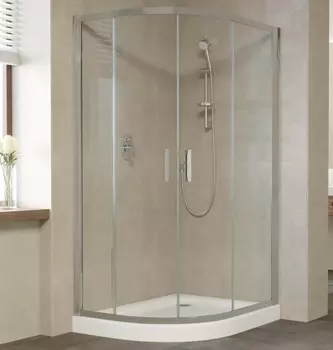 Душевой уголок Vegas Glass ZS-F 110*100 07 01 профиль матовый хром, стекло прозрачное