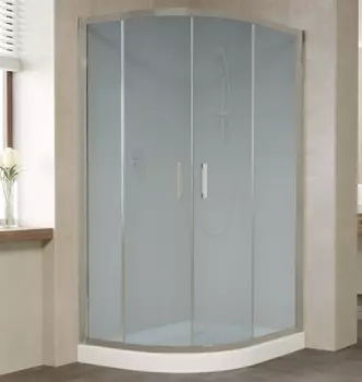 Душевой уголок Vegas Glass ZS-F 110*100 07 10 профиль матовый хром, стекло сатин