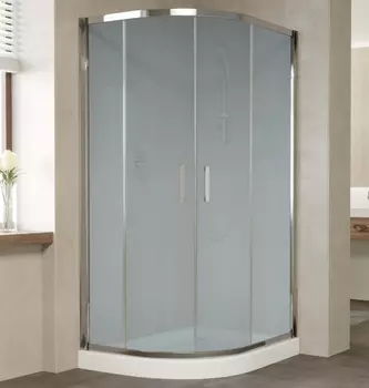 Душевой уголок Vegas Glass ZS-F 110*80 08 10 профиль глянцевый хром, стекло сатин