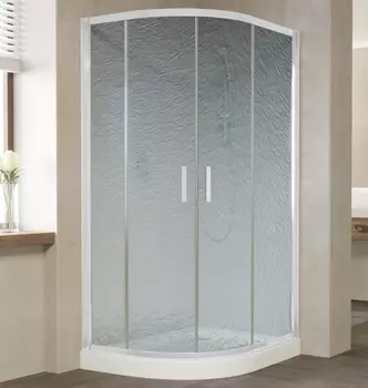 Душевой уголок Vegas Glass ZS-F 110*80 01 02 профиль белый, стекло шиншилла
