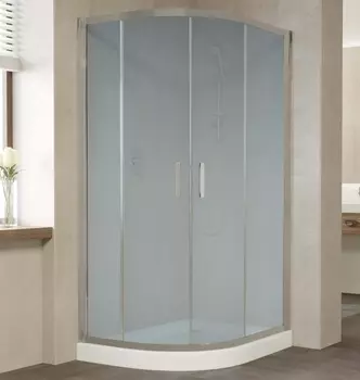 Душевой уголок Vegas Glass ZS-F 110*80 07 10 профиль матовый хром, стекло сатин