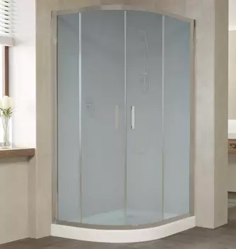 Душевой уголок Vegas Glass ZS-F 110*90 07 10 профиль матовый хром, стекло сатин
