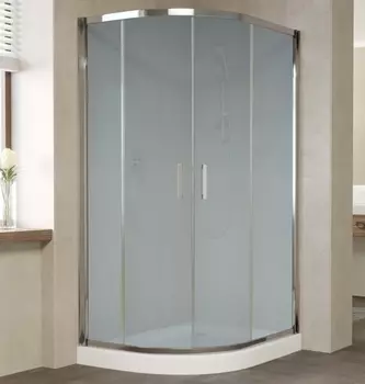 Душевой уголок Vegas Glass ZS-F 110*90 08 10 профиль глянцевый хром, стекло сатин