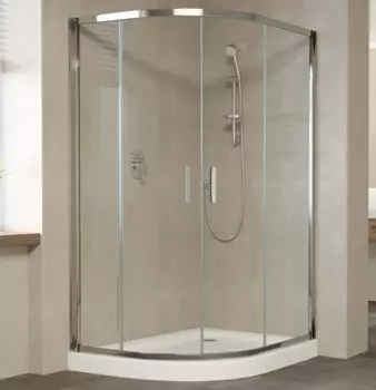 Душевой уголок Vegas Glass ZS-F 120*100 08 01 профиль глянцевый хром, стекло прозрачное