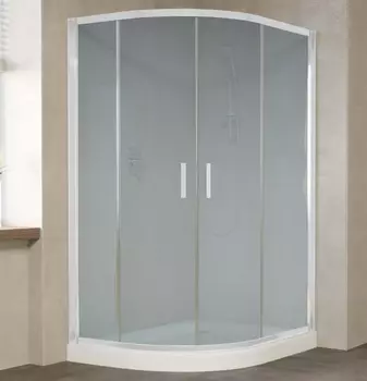 Душевой уголок Vegas Glass ZS-F 120*110 01 10 профиль белый, стекло сатин