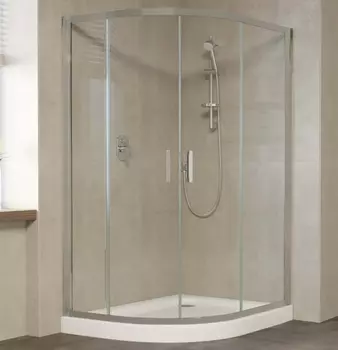 Душевой уголок Vegas Glass ZS-F 120*110 07 01 профиль матовый хром, стекло прозрачное
