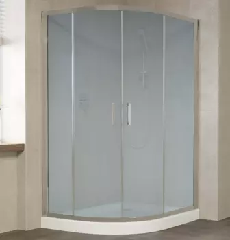 Душевой уголок Vegas Glass ZS-F 120*100 07 10 профиль матовый хром, стекло сатин