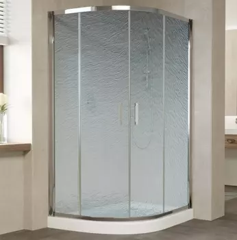 Душевой уголок Vegas Glass ZS-F 120*80 08 02 профиль глянцевый хром, стекло шиншилла